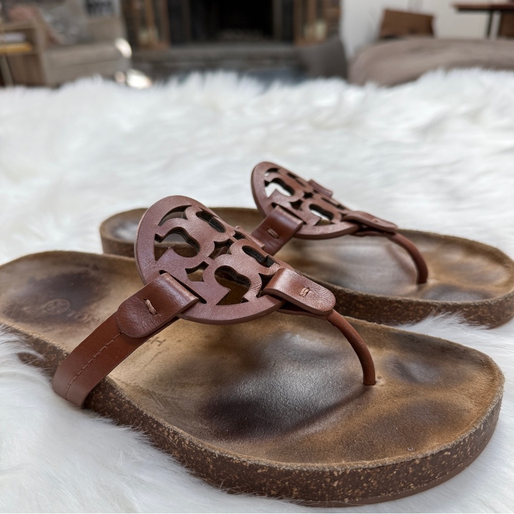 Tory Burch Cloud Cork Miller Size 7 Natural Brown